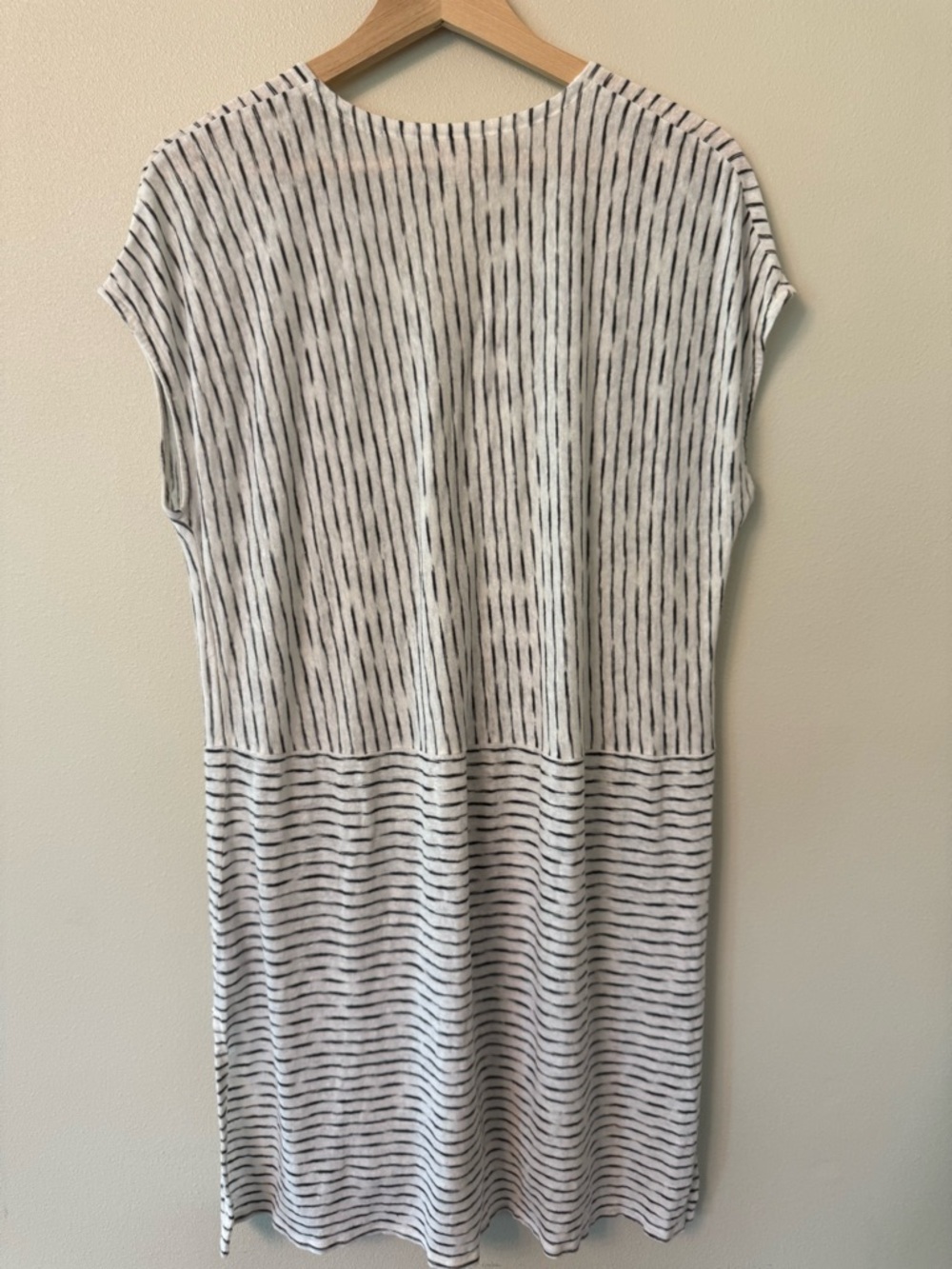 Eileen Fisher Organic Linen Painterly Stripe Tunic Dress M Lagenlook - Picture 6 of 10